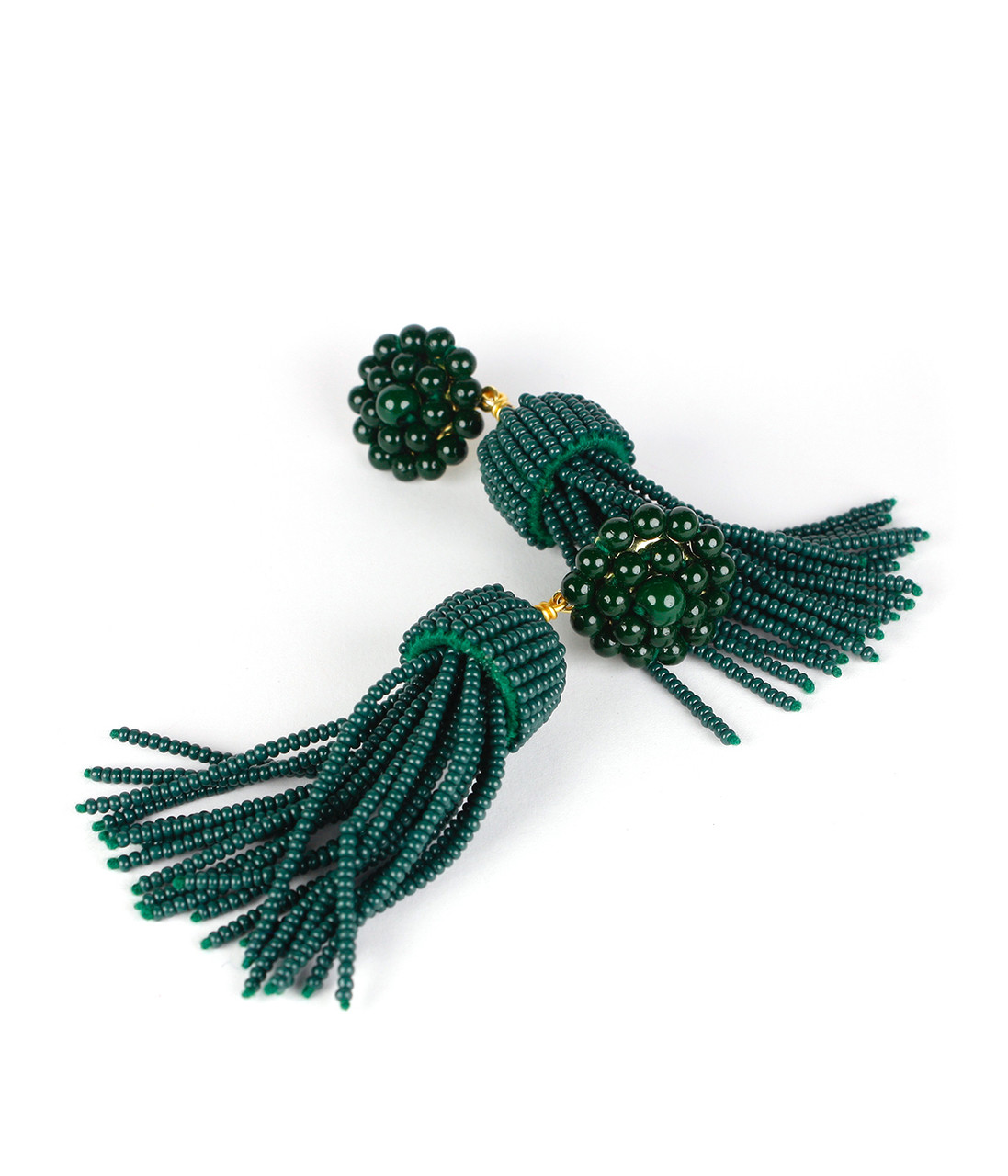 Tassel Earring Hunter Green Lisi Lerch