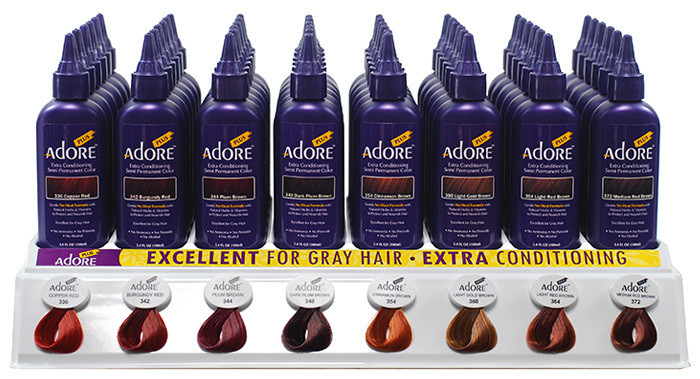 adore plus extra conditioning semi permanent hair color 3 adore semi permanent hair color chart