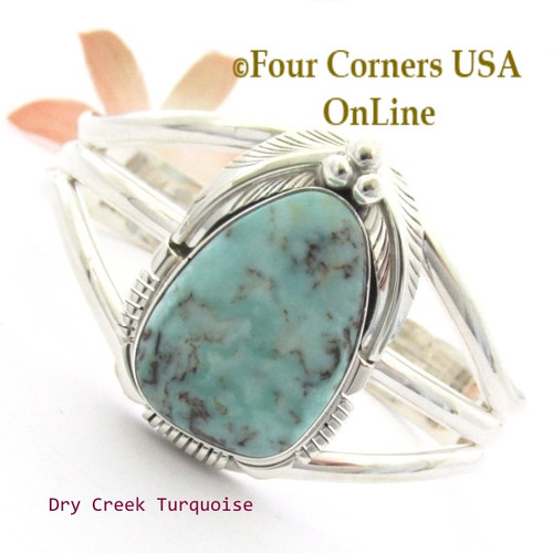 Dry Creek Turquoise Cuff Bracelet Navajo Silversmith Thomas Francisco NAC-1458 Four Corners USA OnLine Native American Jewelry Dry Creek Turquoise Cuff Bracelet Navajo Silversmith Thomas Francisco NAC-1458 Four Corners USA OnLine Native American Jewelry