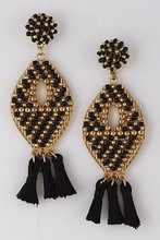 Top It Off Earrings: Black