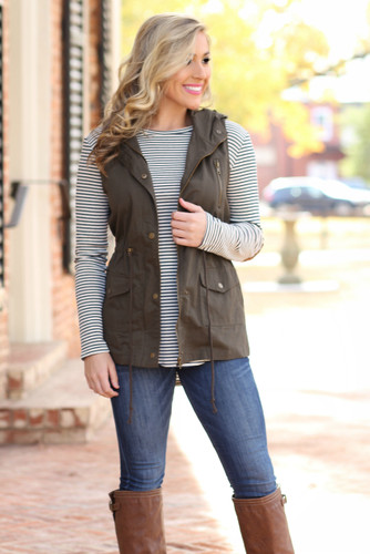 Better With You Vest: Olive