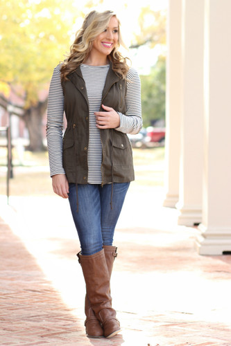 Better With You Vest: Olive