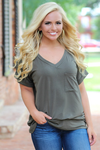 On The Go Tee: Olive