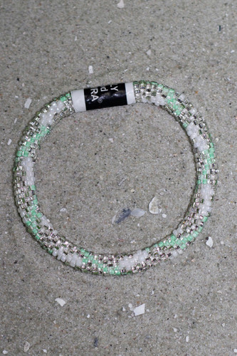 Lily & Laura Bracelet: Mint/Silver/White