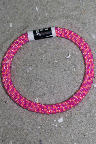 Lily & Laura Bracelet: Neon Coral/Pink