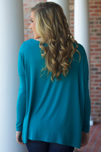 Piko Long Sleeve Top: Teal