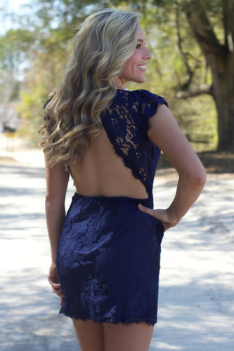High Expectations Dress: Navy