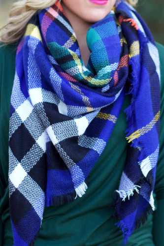 Time & Time Again Blanket Scarf: Royal