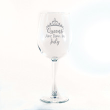 Birthday Queen Wine Glass