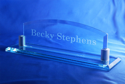 Personalized Crystal Desk Nameplate