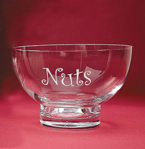 Personalized Small Crystal Pedestal Bowl