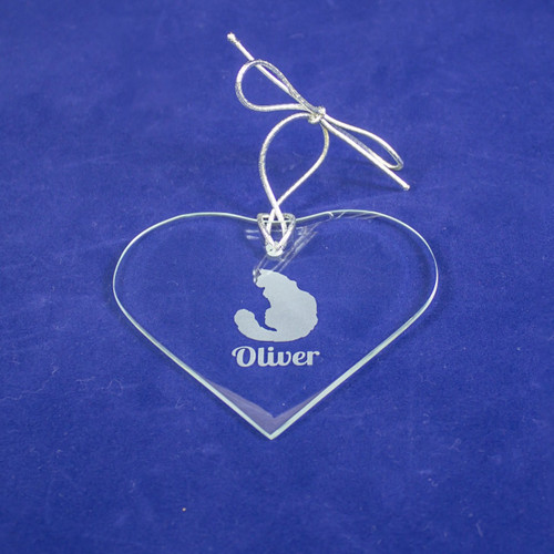 Personalized Heart Ornament With Cat Breed