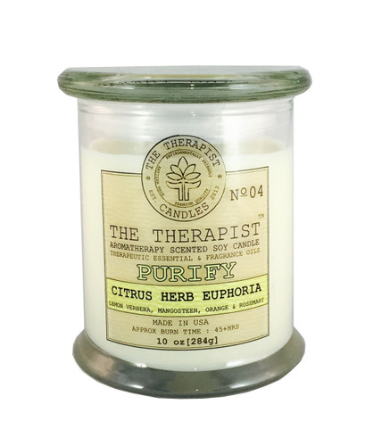 Citrus herb Euphoria artisan soy candle Made with essential oils, premium fragrances, scented soy candle