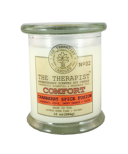 Cranberry spice fusion artisan soy candle Made with essential oils. Tart cranberries, lemon, lemon Verbena, clove essential oil, best candle