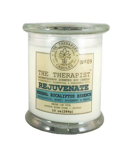 eucalyptus mint soy candle, essential oil scented candle, premium fragrance candle