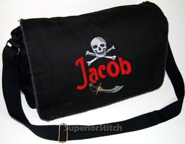 Personalized Pigment Dyed Skull Diaper Bag Personalized Diaper Bag For Or Boy Embroidered Skull On Pigment Dyed Raw Edge