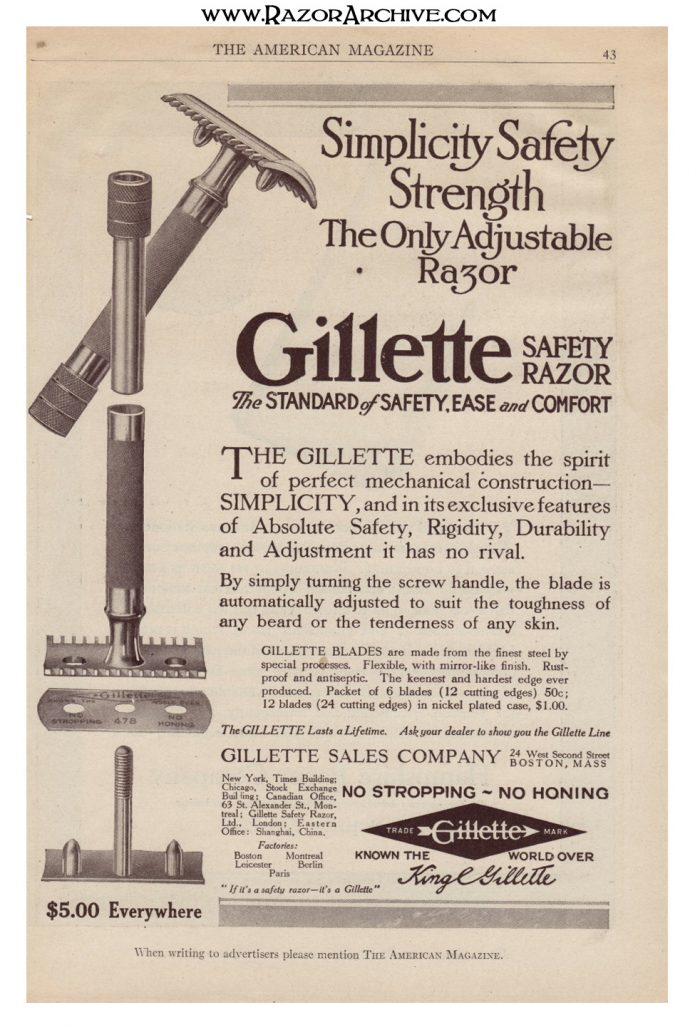 Razor Archive Series Gillette Old Type Single Ring Safety Razor Razor Emporium