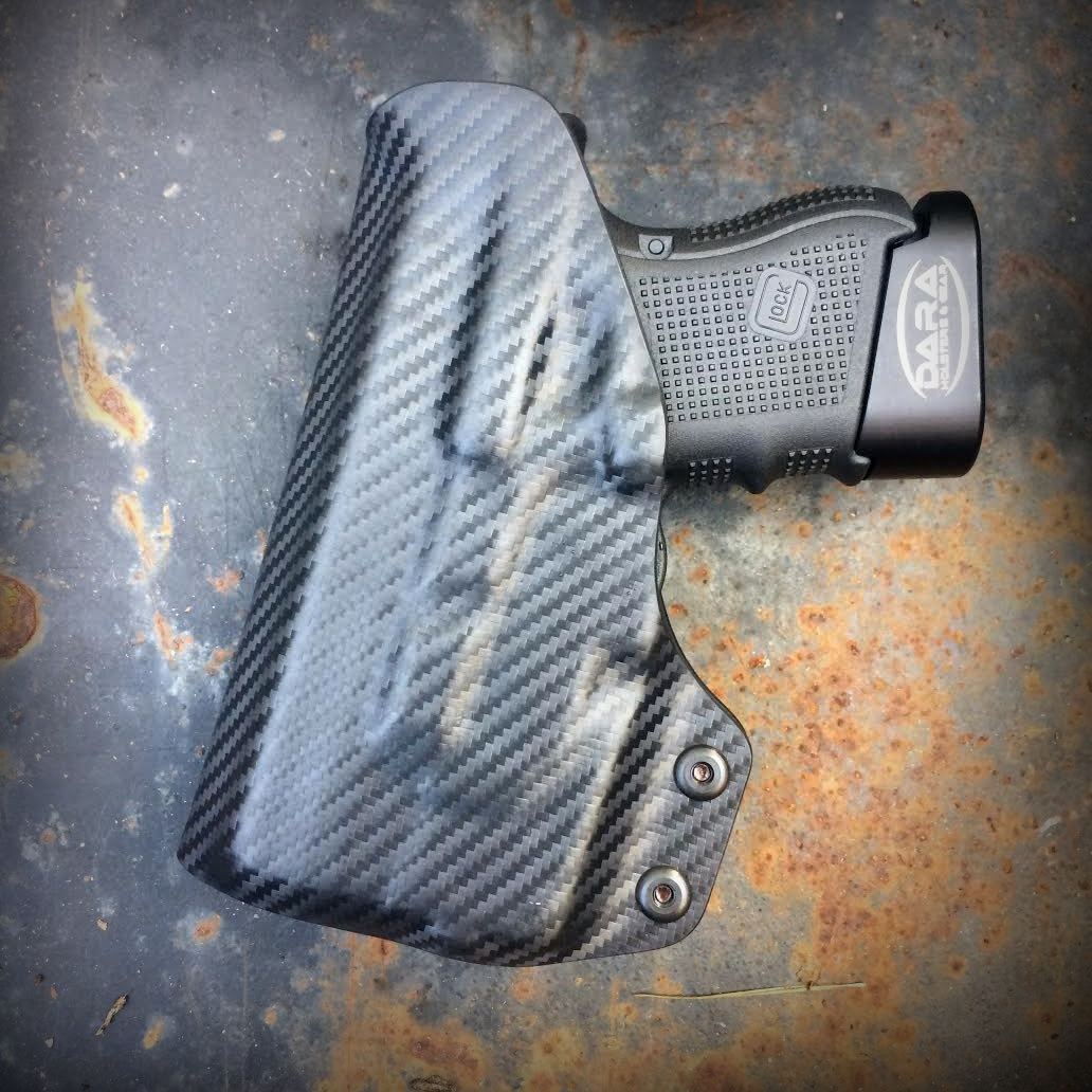 Glock 26 with Streamlight TLR-6 Holster, tlr 6 holster, tlr-6 holster, glock 19 holster, owb holster, pps m2 holster, dara holsters, iwb holster, tlr-6 iwb holster, glock 19 owb holsters, kydex owb holster, kydex holster, pps m2 kydex holster