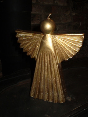 luxury danish gold metallic christmas angel decorative swedish christmas candle carousel