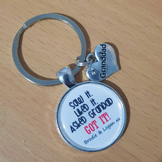 Saw It, Liked It, Asked Grandpa Keyring