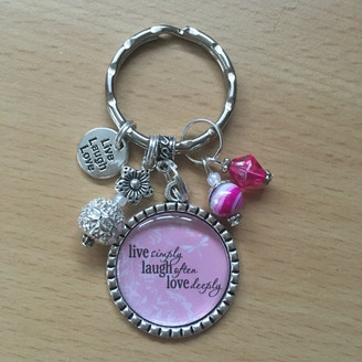 Live Simply, Laugh Often, Love Deeply Keyring