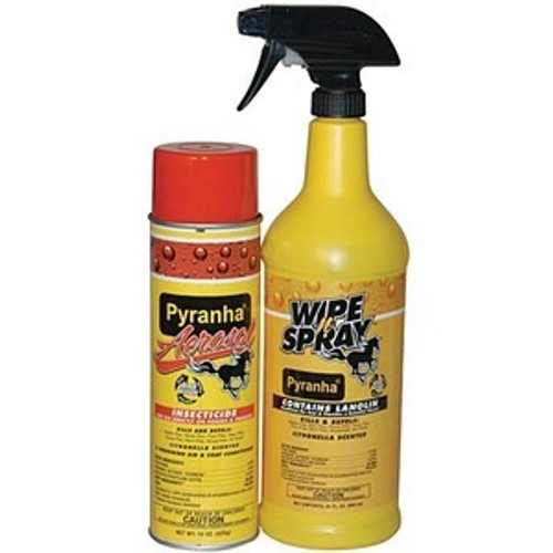 Pyranha Insecticides for Horses wipe n spray Pyranha Insecticides for Horses wipe n spray