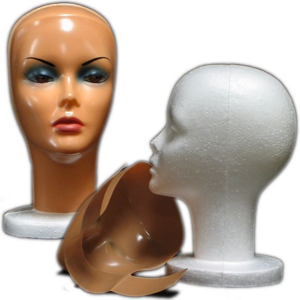 2 Female Foam Heads with Removable Mask MM316 Mannequin Mode