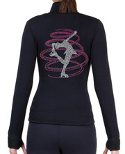 Fitted Skating Fleece Jacket with Rhinestones R251RP