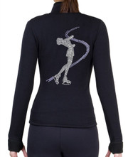 Fitted Skating Fleece Jacket with Rhinestones R234LP - Light Purple