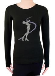 Long Sleeve Shirt with Rhinestones R234LP - Light Purple