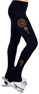 Skating Pants with Rhinestones R281 - Pink