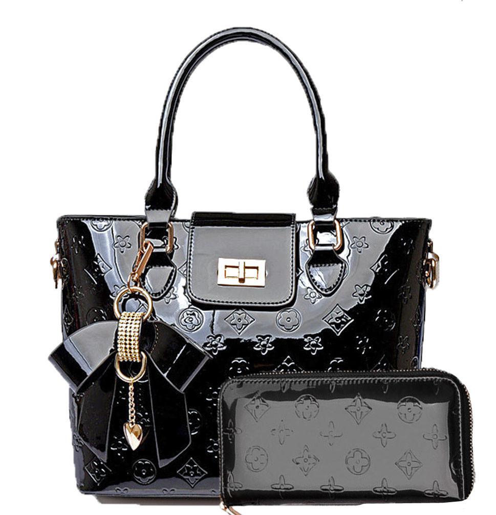New designer LV handbag style purse and wallet set