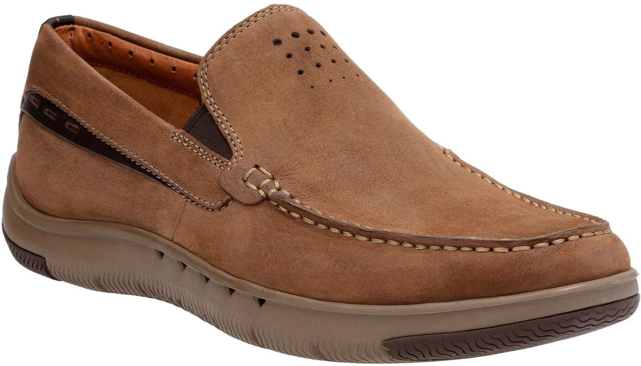 clarks brown loafers