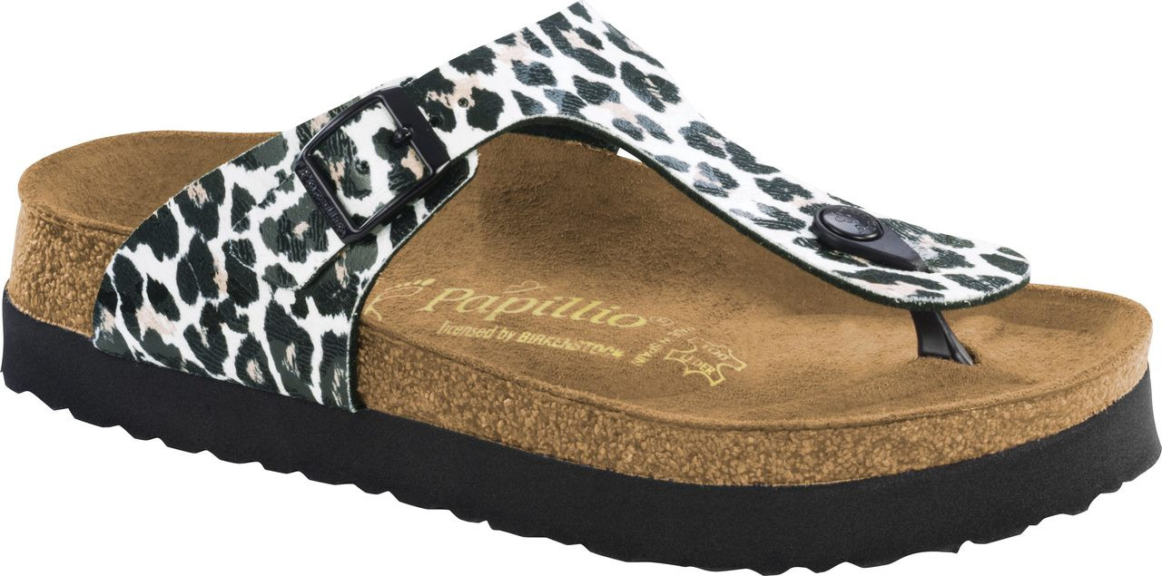 Birkenstock gizeh leopard print deals