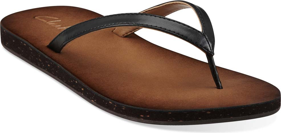 clarks leather thong sandals