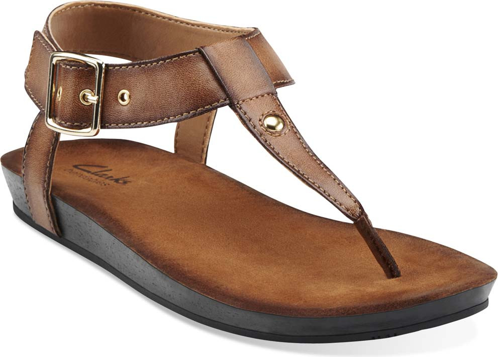 clarks wedge thong sandals