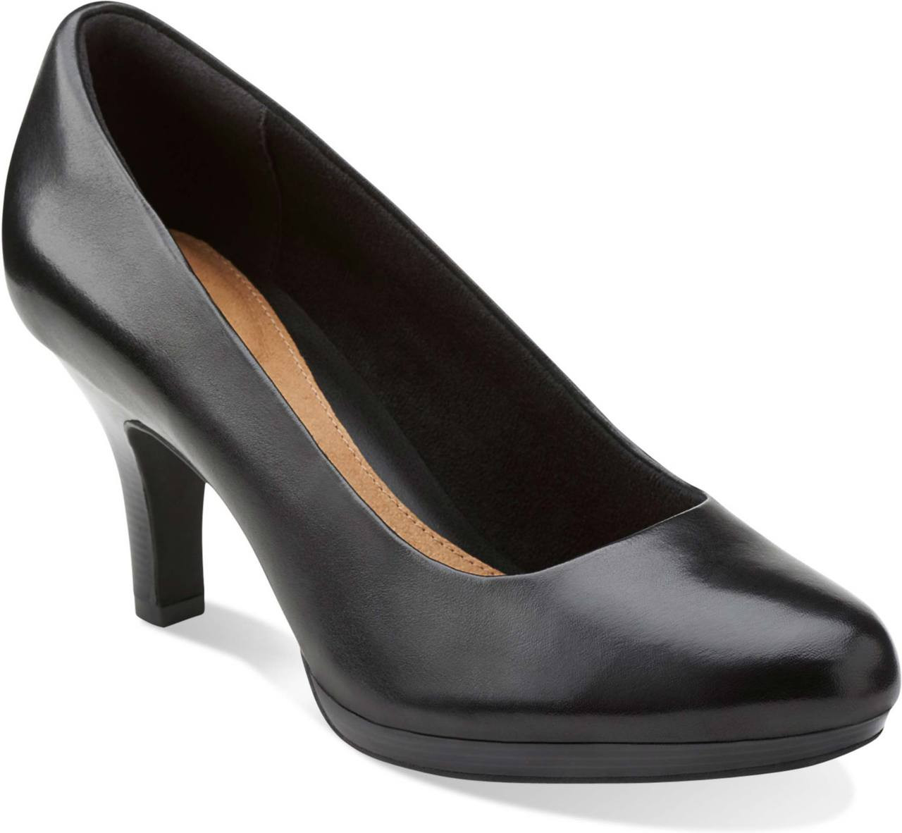 clarks black high heels