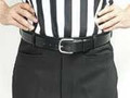 Black Flat Front Referee Pants with Belt Loops