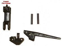 MG42 Front Sight Assembly WW2 (Front Sight w/ spring & plunger, Flash-Hider Latch, Base, & Rivets) EARLY PATTERN