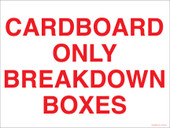 9 x 12" Cardboard Only Breakdown Boxes Container Decal