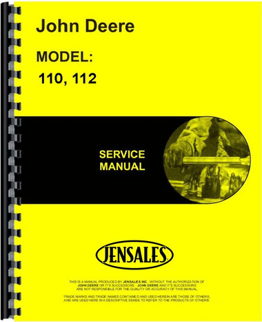 john deere 112 operator manual