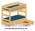 Hardware Kit For Bunk Bed Twin over Twin with Large Storage Drawers or Trundle Bed (does not unstack) 