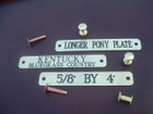Longer Pony Halter Nameplate