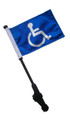 HANDICAP Small 6x9 Golf Cart Flag with SSP EZ Pole