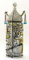 Silver Plated Jerusalem Sefardic Mini Torah 5"