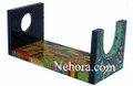 Hand Painted Wood Shofar Stand-Jerusalem Design