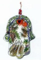 Wall Hanging Hand Painted Glass Hamsa-7 Species