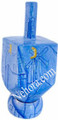 Ceramic Dreidel Jerusalem Light Blue