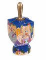 Ceramic Hand-Painted Dreidel + Stand
