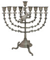 Snake 14" Pewter Menorah (M-214-P)